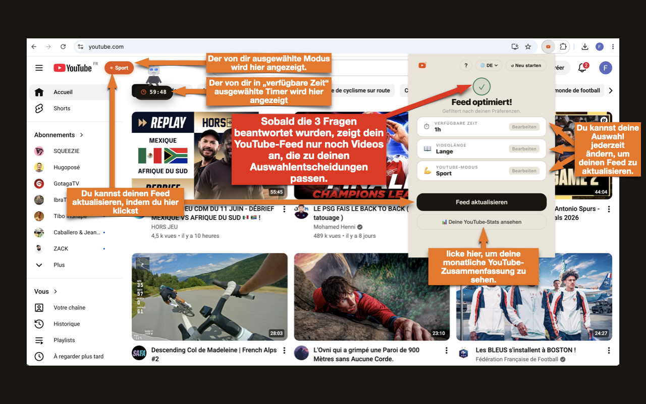 TubeFeed in action