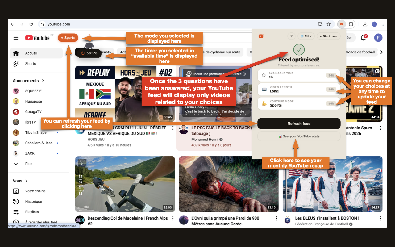 TubeFeed in action