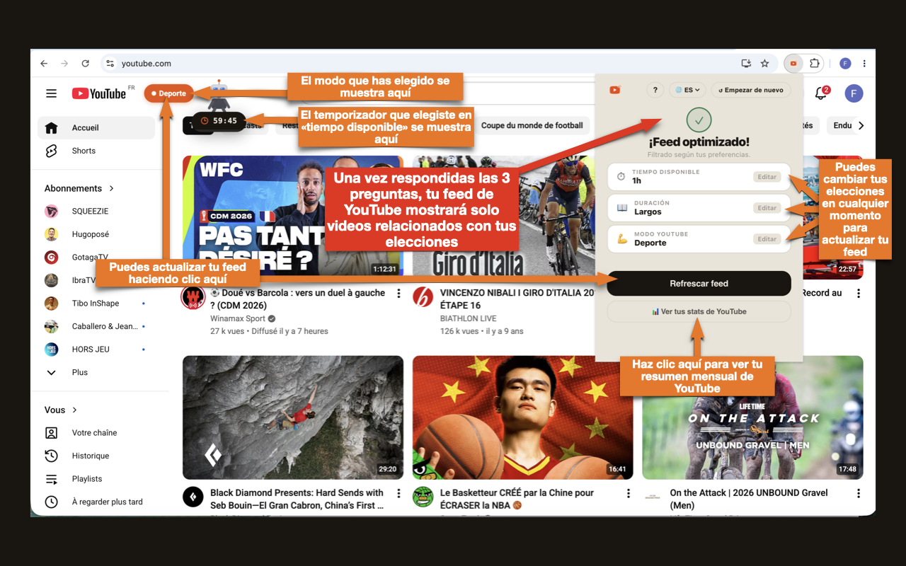 TubeFeed in action