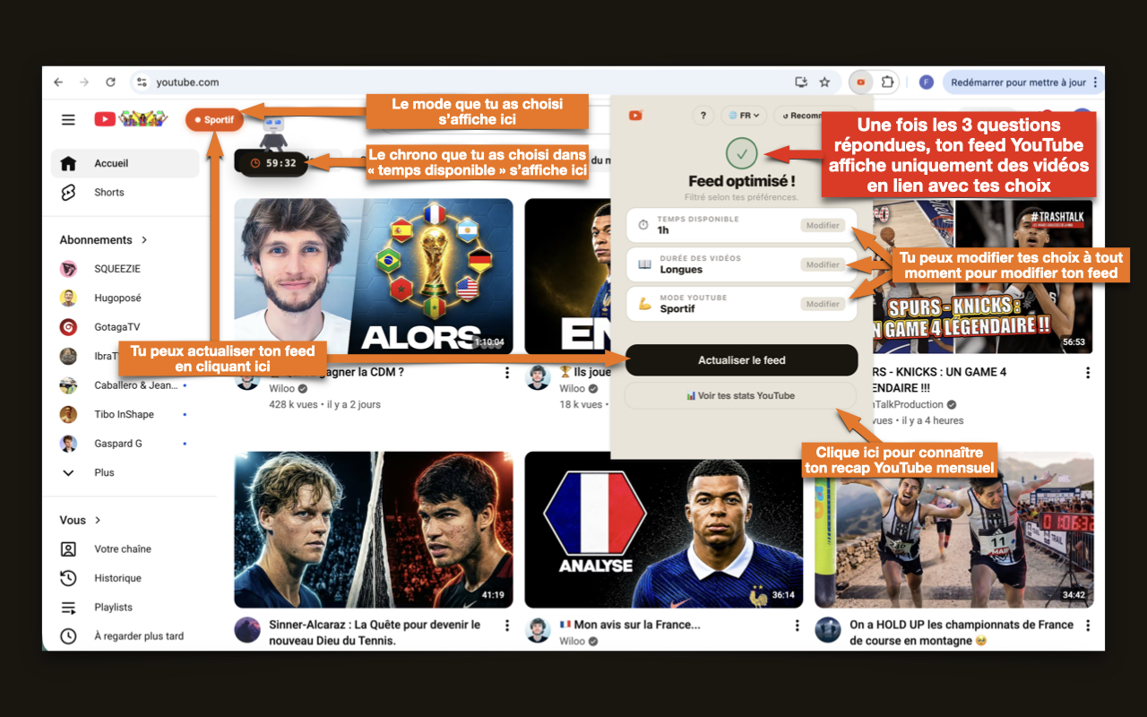 TubeFeed in action